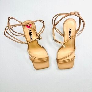 Abbleet tan strappy heels #heels #strappy #summer #weddings new size 7.5